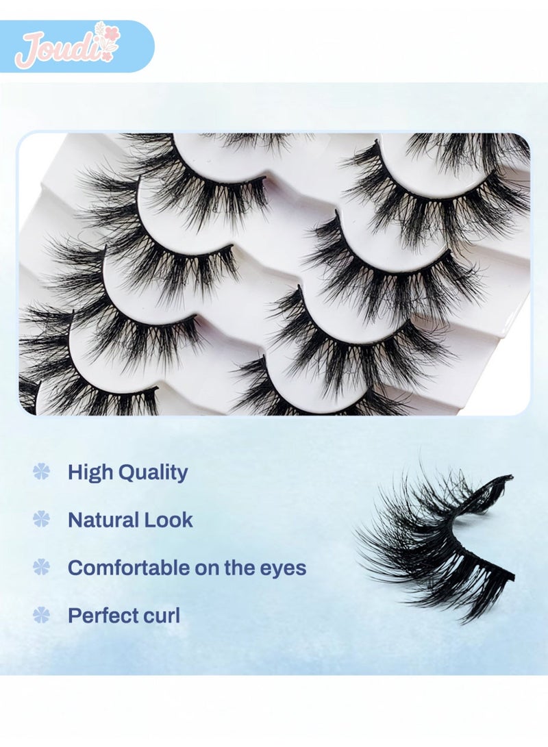 Joudi 【7 Pairs】Handmade Cat Eye False Eyelashes - Fluffy & Natural Volume, Comfortable All Day ✨ - Image 5